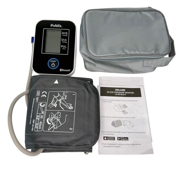 Publix Deluxe Digital Blood Pressure Monitor Bluetooth with Case UA-651BLE-P - Picture 1 of 4